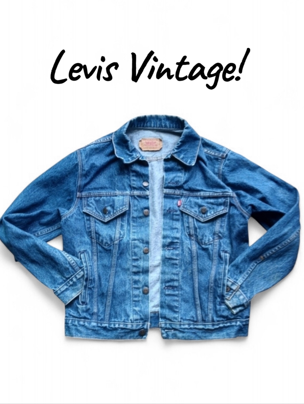 Levi's Vintage Size 40R Made In USA Medium Blue Denim Jacket